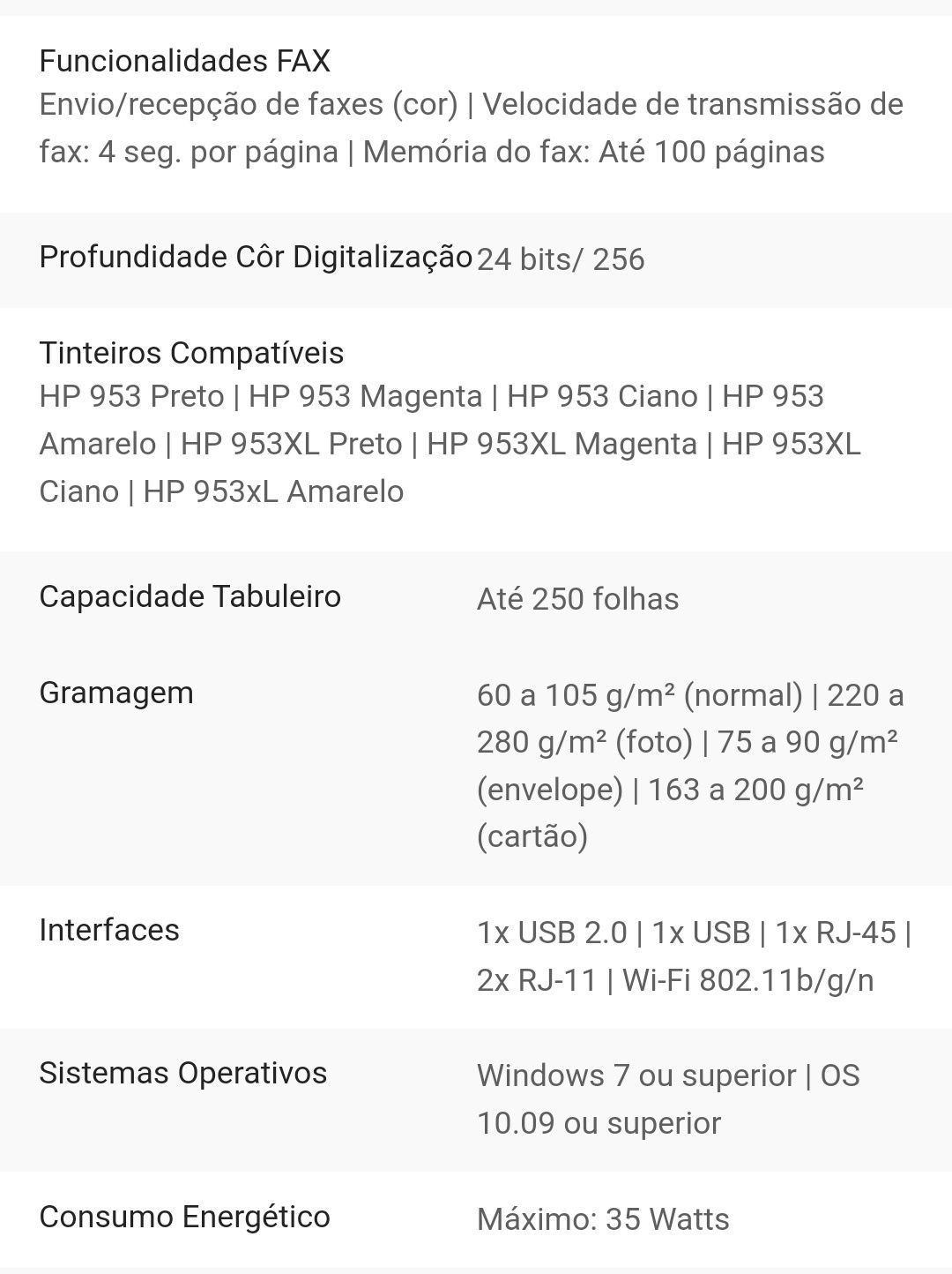 Impressora HP officejet pro 8710 - preto