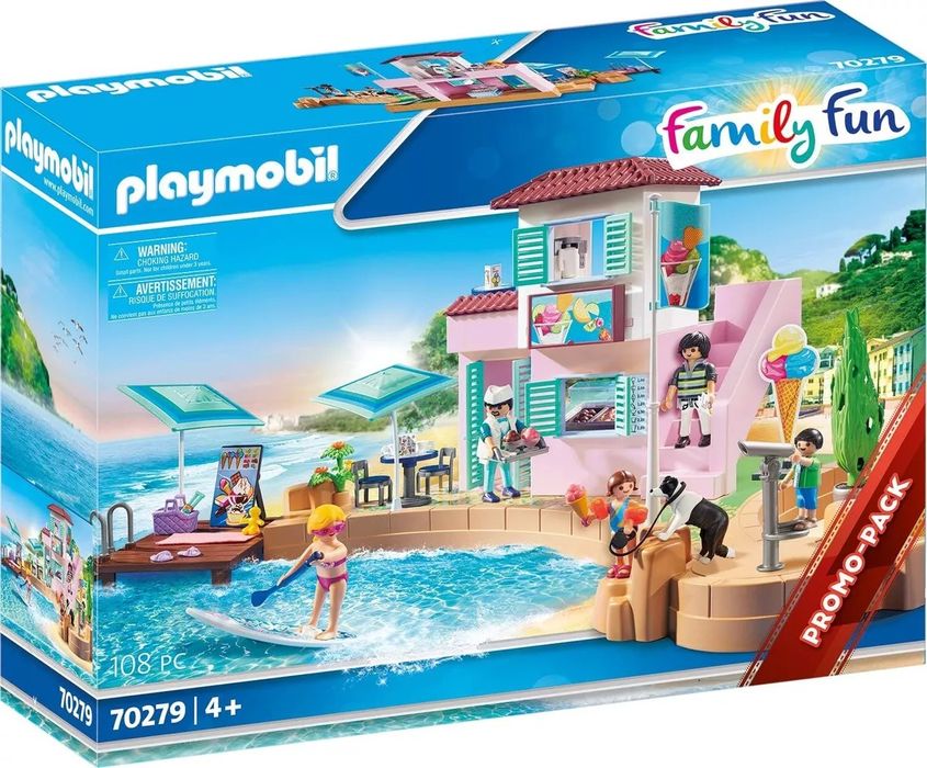 Playmobil 70279 Family Fun Waterfront Ice Cream Shop