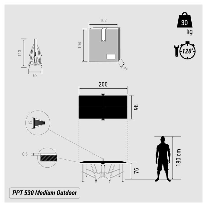 MESA DE PING PONG PPT 530 EXTERIOR MEDIUM 2