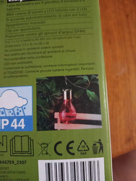 Сонячна декоративна лампа