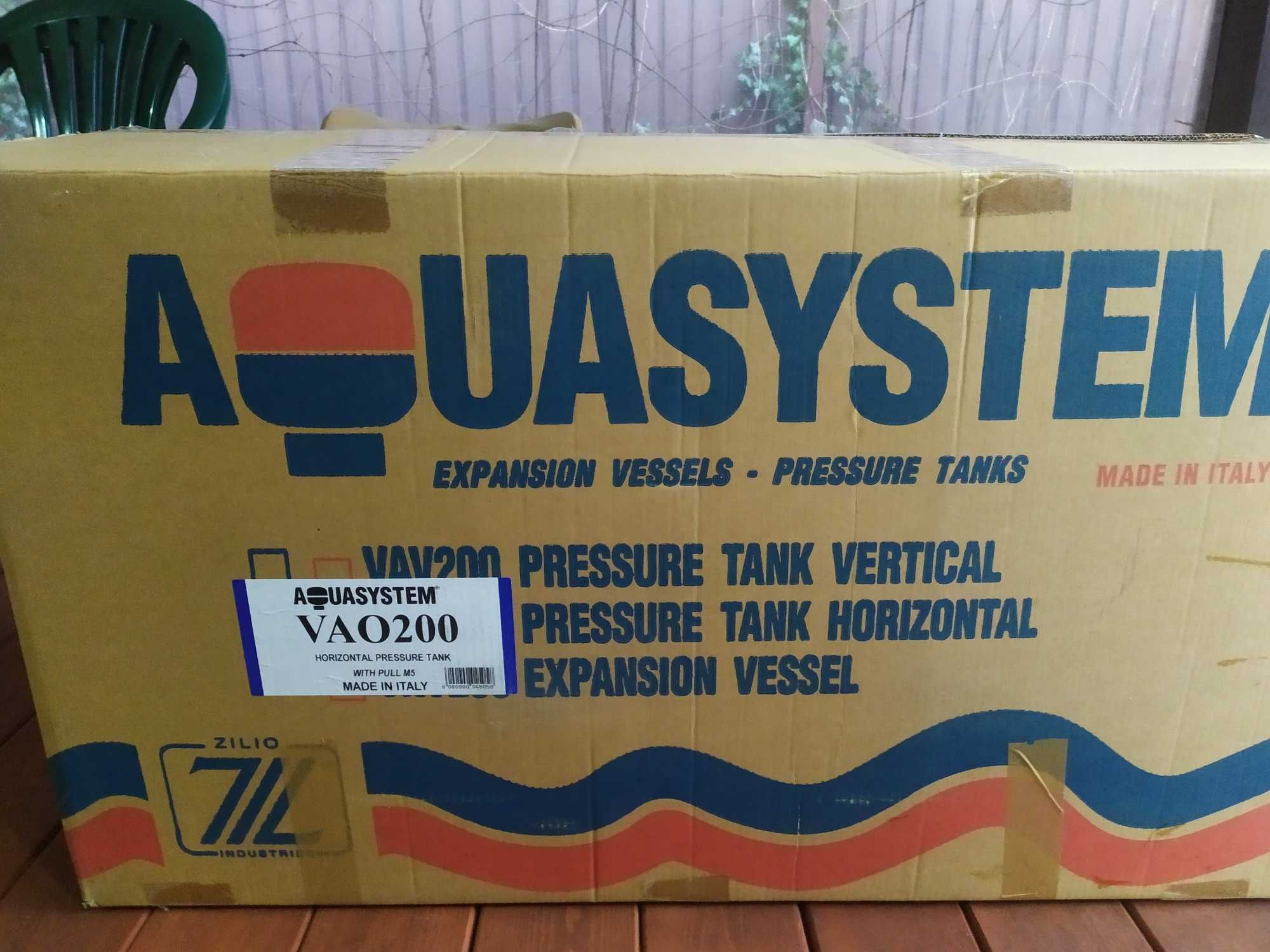 бак 200л гидроаккумулятор Aquasystem VAО горизонтальный