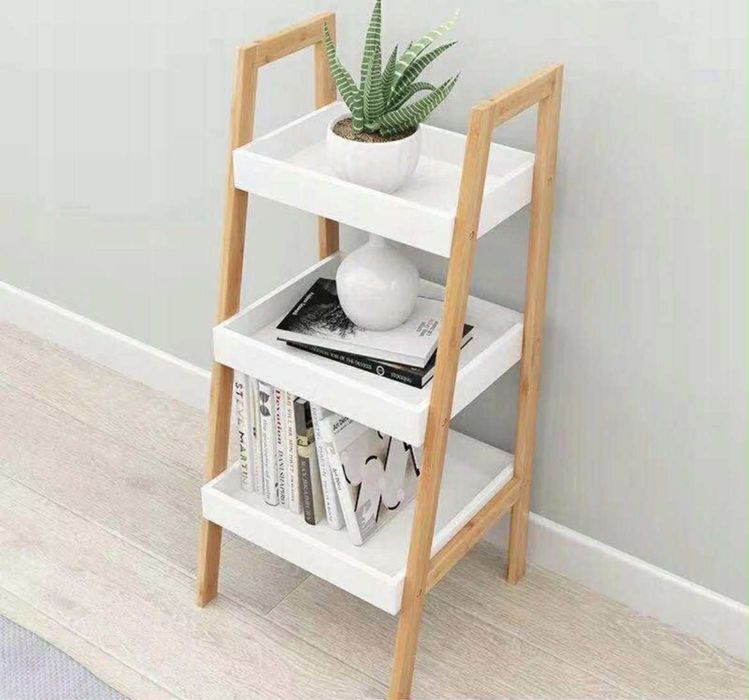 Regał bambusowy 3-poziomowy – praktyczny i stylowy