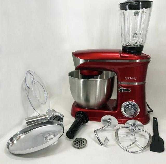 НЕМЕЦКИЙ Кухонный комбайн Rainberg RB-8080 3в1 /5.5 л/ 4200 Вт Красный