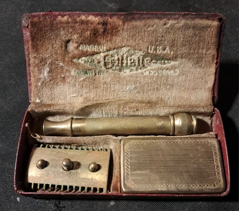 Máquina Barbear Gillette, com caixa original, anos 50/60.