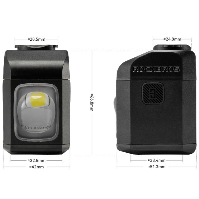 Lampka Rowerowa Przednia Z Wyświetlaczem Rockbros M8Pk 1600Lm