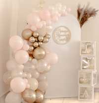 Ścianka dekoracja balonowa na chrzest, komunię, urodziny