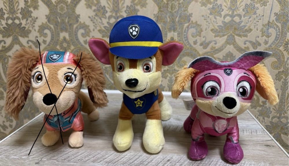 Мʼякі іграшки Щінячій патруль