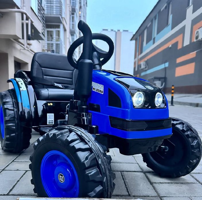 Трактор електромобіль дитячий на акумуляторі з Пультом та причепом