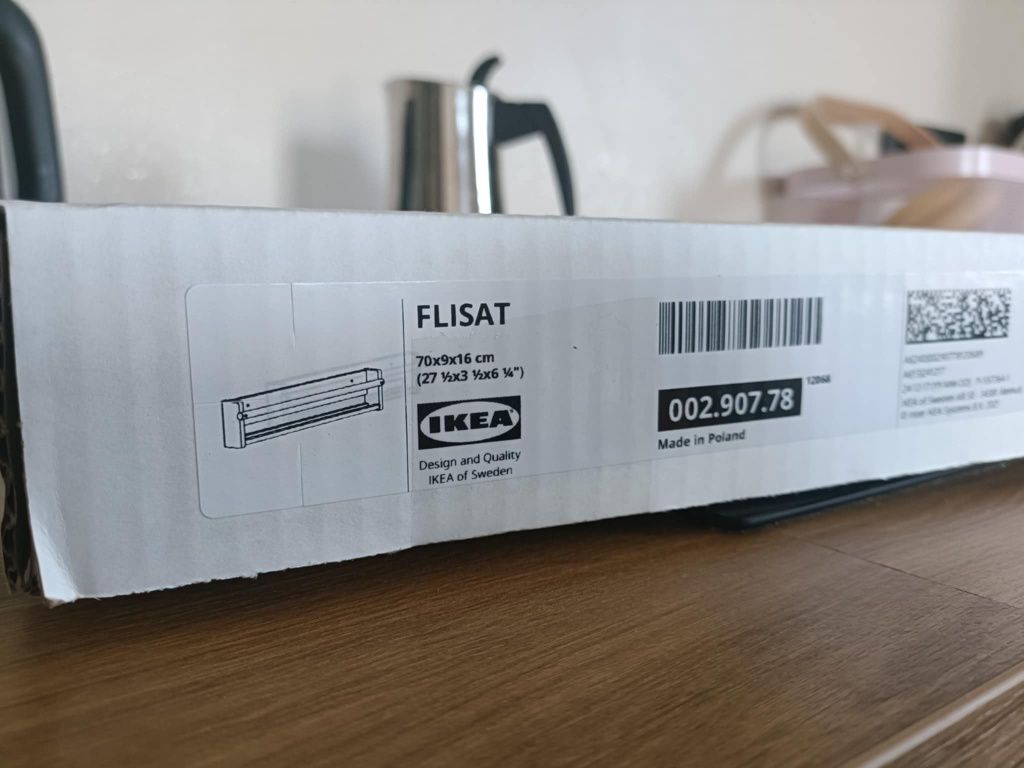 Ikea FLISAT Szafka ścienna, jasna sosna 70x9x16