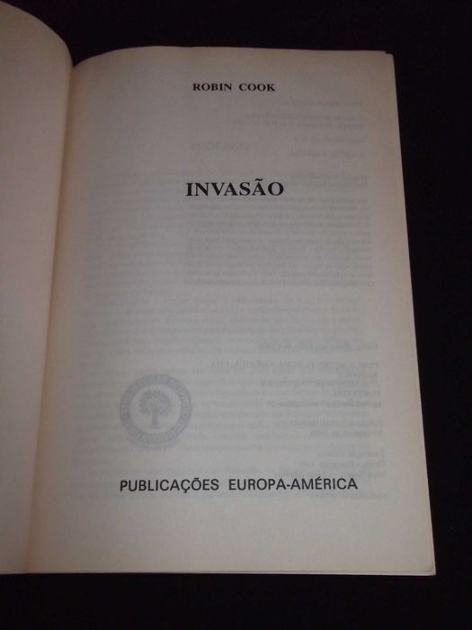 Livro Invasão Robin Cook Europa-América 1998