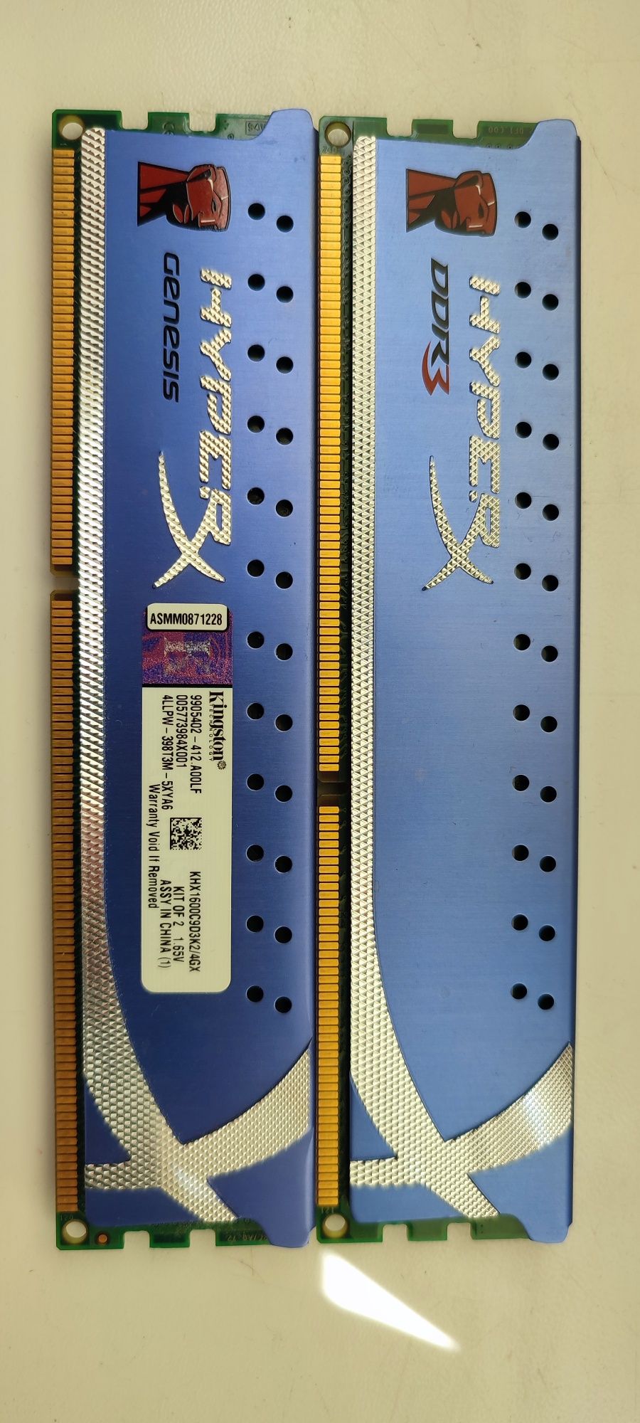 DDR 3 Kingston  hyper x 4шт x 2GB, якісна оперативна пам'ять