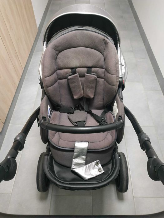 Wózek dziecięcy Tutis Zille 2w1 długa gondola + spacerówka srebrny