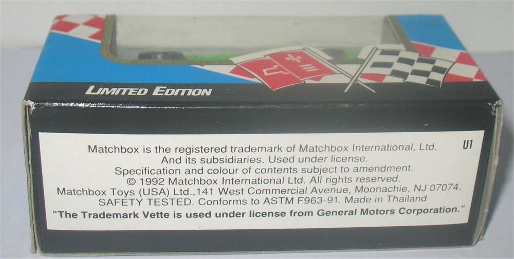 Matchbox - 87 Chevrolet Corvette Convertible - Rally Vette- Series One