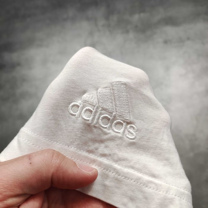 MĘSKA Koszulka PREMIUM Biała Duże Logo Bawełna Adidas Sportswear