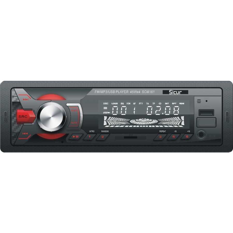 Autorrádio SICUR SCM161 MP3/USB/SD/AUX