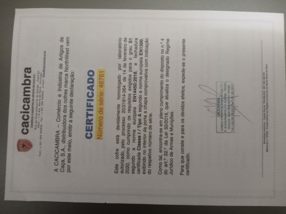 Cofre para duas espingardas de caça