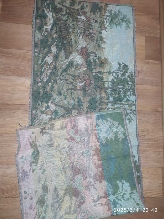 Дві картини з гобелену "Полювання" і "Дівчина з овечкою"