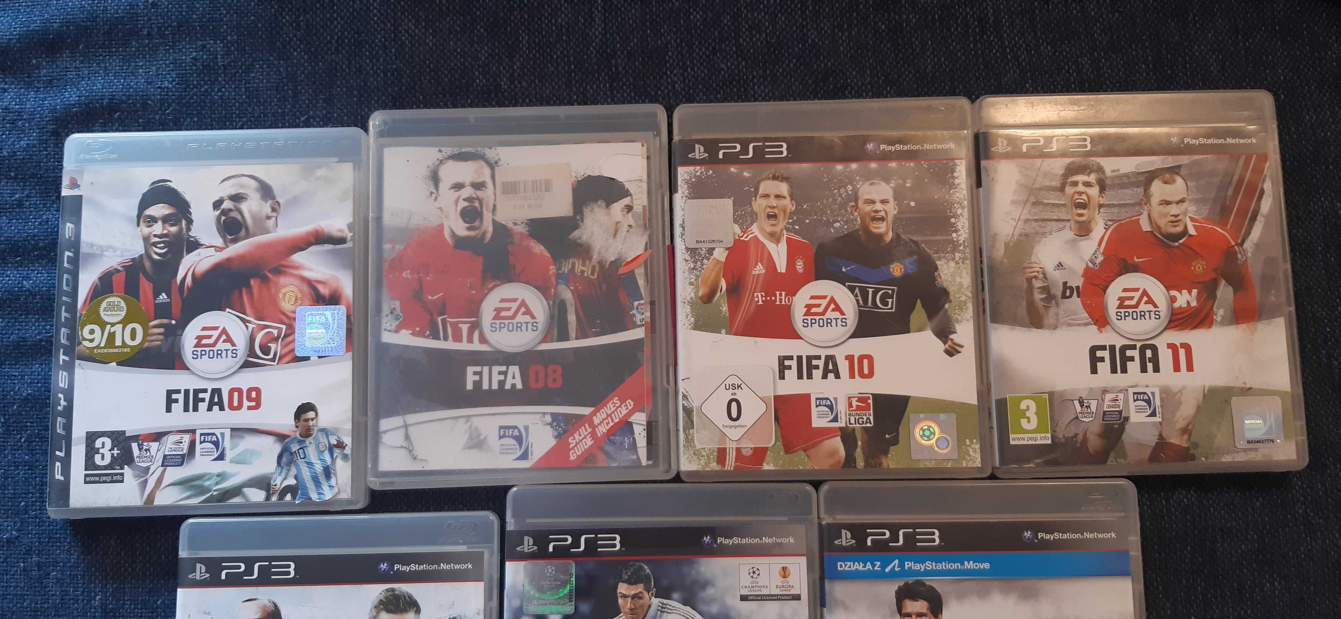 duży zestaw gier fifa na ps 3 plus pes