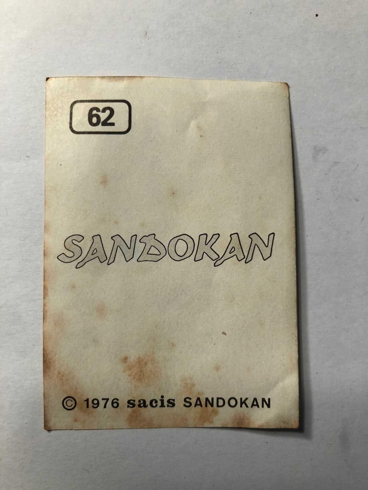 Cromo Sandokan nº 62 - 1976