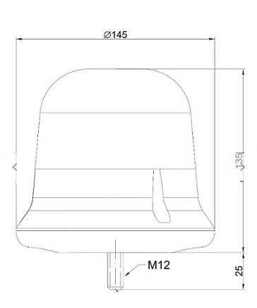 Kogut ledowy / Lampa ostrzegawcza ledowa / Lampa błyskowa led TIR 24V