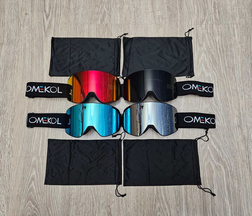 Лижна маска з чохлом, маска для сноуборду, лыжная маска, лижні окуляри