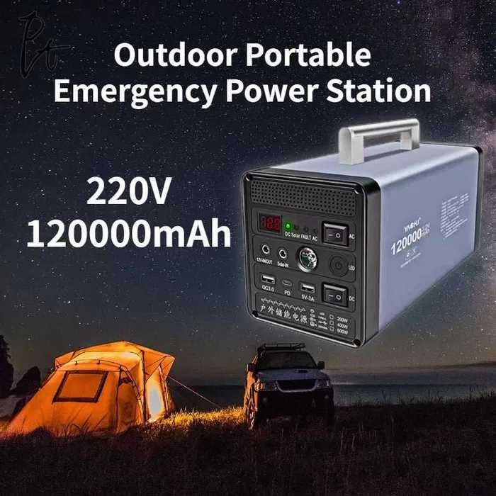 Портативна електростанція 72000mah 220v 12V 260W Сонячна підзарядка