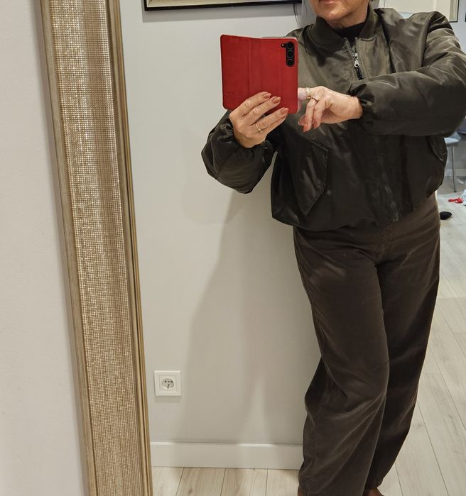 Kurtka bomberka włoska oliwkowa