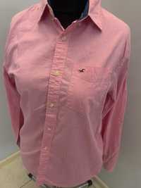 Hollister różowa koszula bawełna + stretch r. M/K uniseks