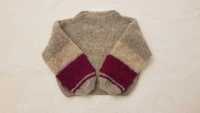 Sweterek handmade  9-10 lat 73% Alpacka 23% Jedwab