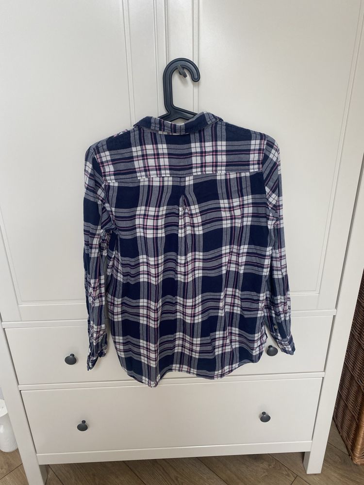 Bawełniana koszula w kratę H&M rozmiar XS