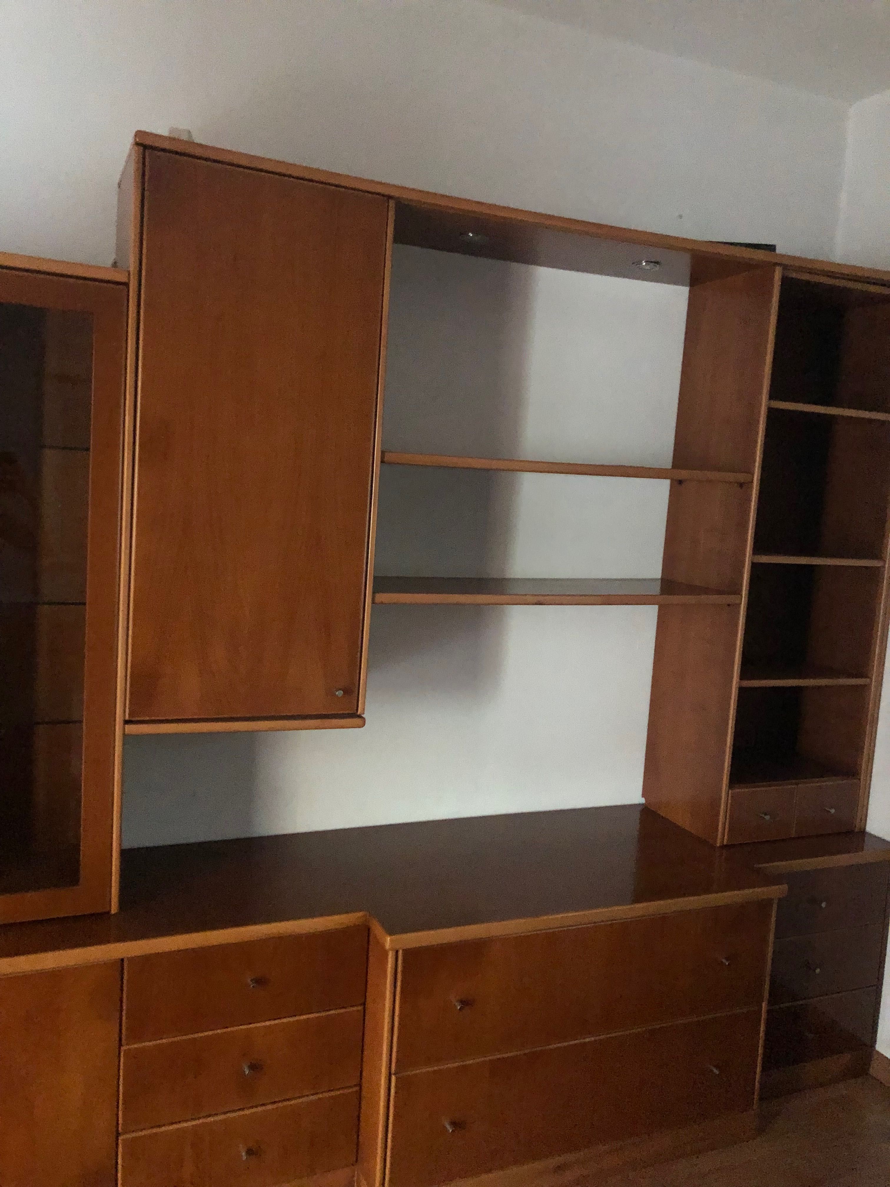 Móvel de sala moderno em madeira maciça