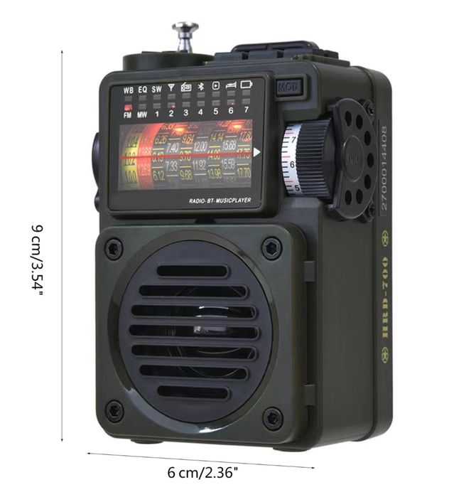Портативний міні радіоприймач HRD-700 AM FM Radio Music Player
