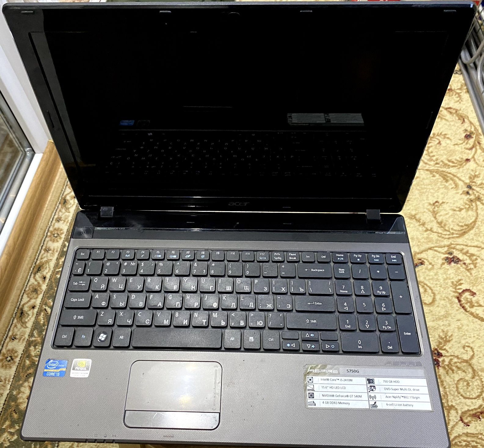 Ноутбук Acer Aspire 5750G