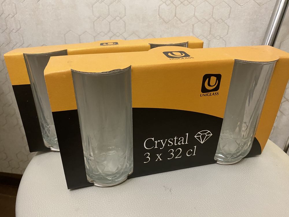 Стакан стакани стаканы Набор стаканов UniGlass Crystal Болгария 320мл