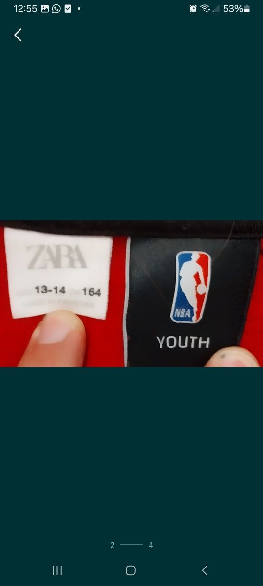 Casaco marca Zara "Chicago Bulls" tamanho 13-14 anos