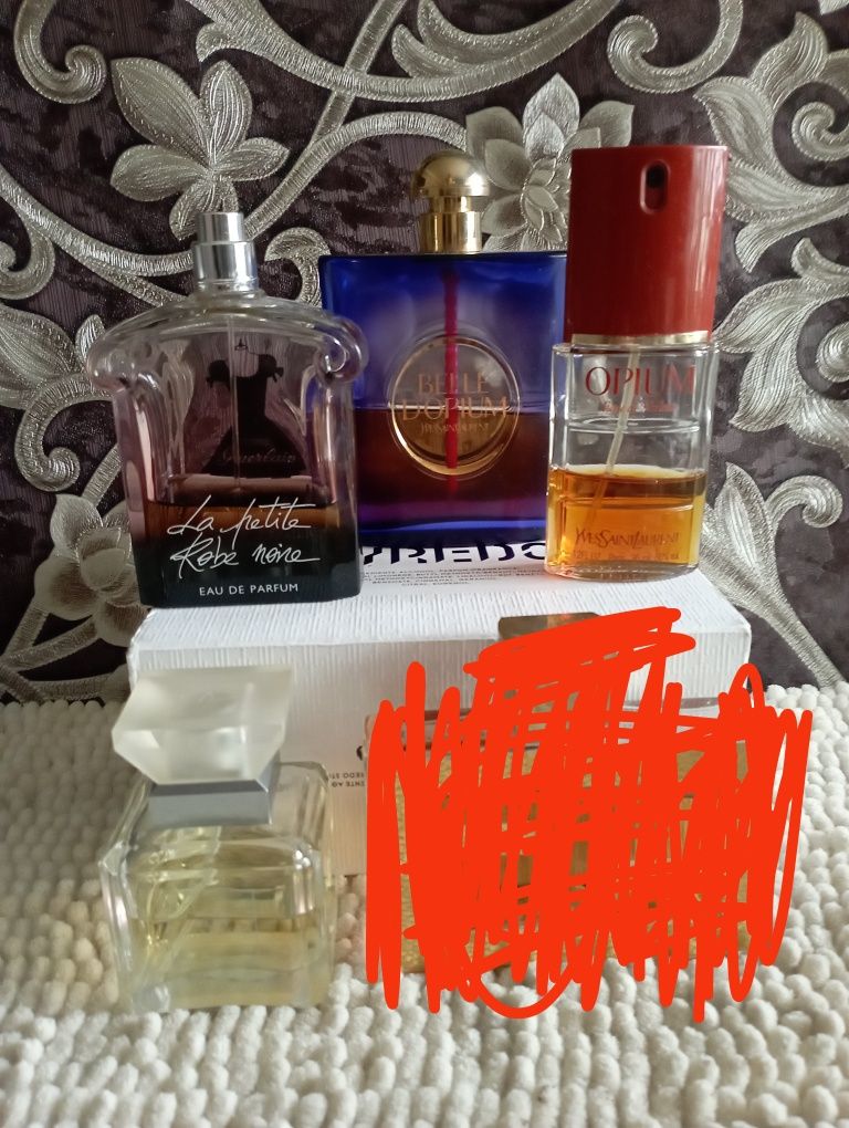 Guerlain La petite Robe noir  Very Valentino YSL Opium Belle D'Opium