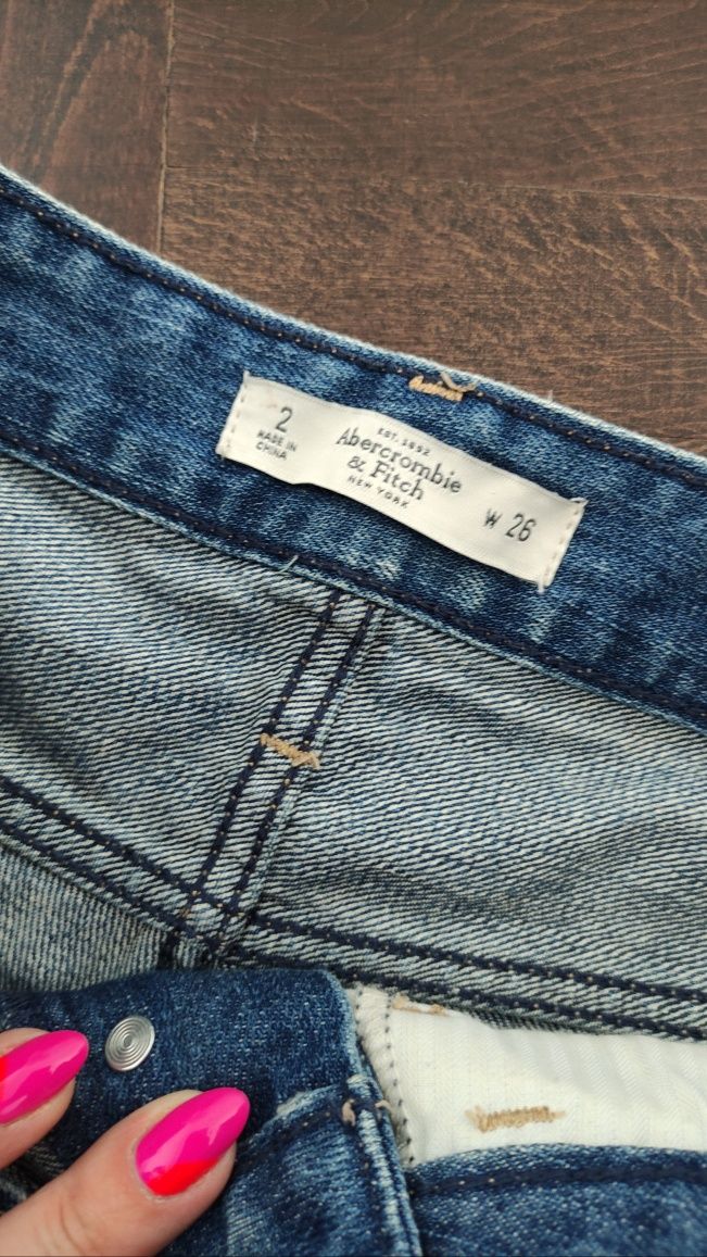 Krótkie spodenki jeansowe szorty Abercrombie & Fitch A&F rozmiar S