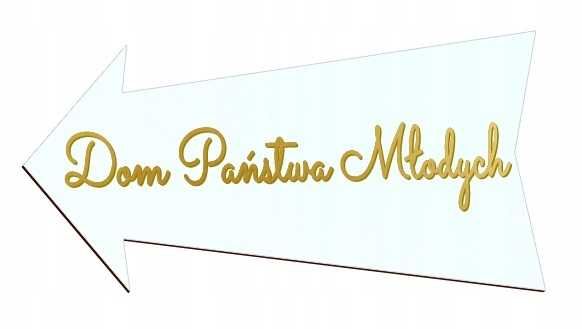 Drogowskaz Dom Państwa Młodych wesele ślub dekoracje