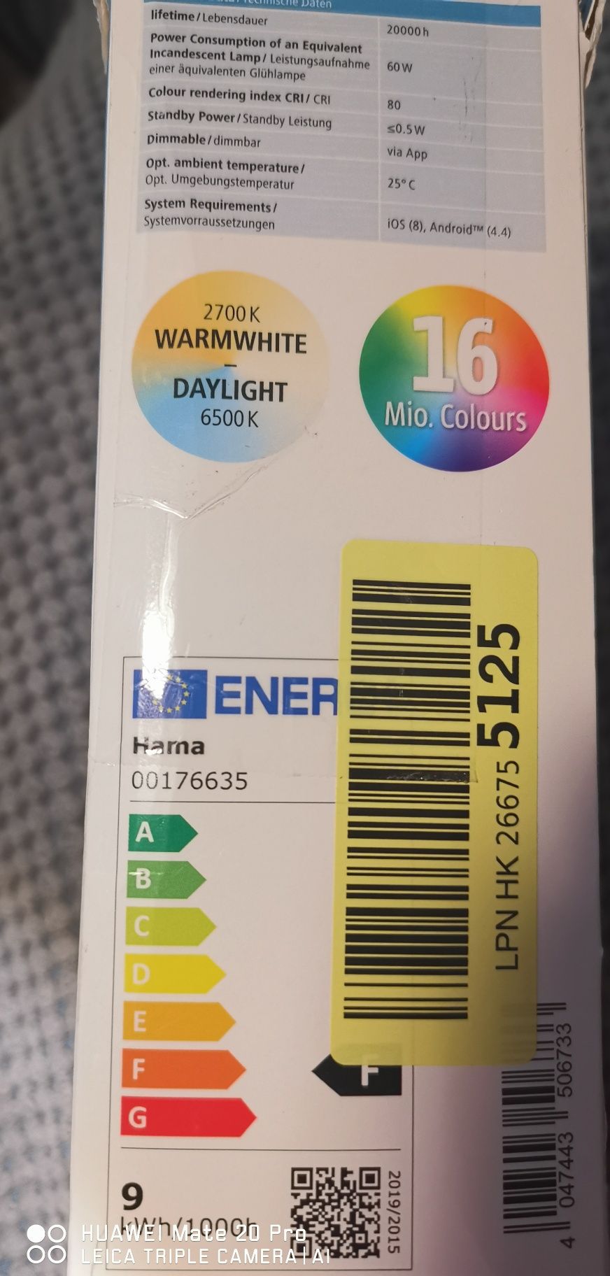Żarówka led WiFi  3szt +oprawki z kablem