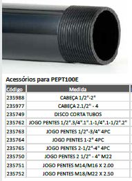 Roscadora Tubo Elétrica PEPT100E 1/2" - 4"