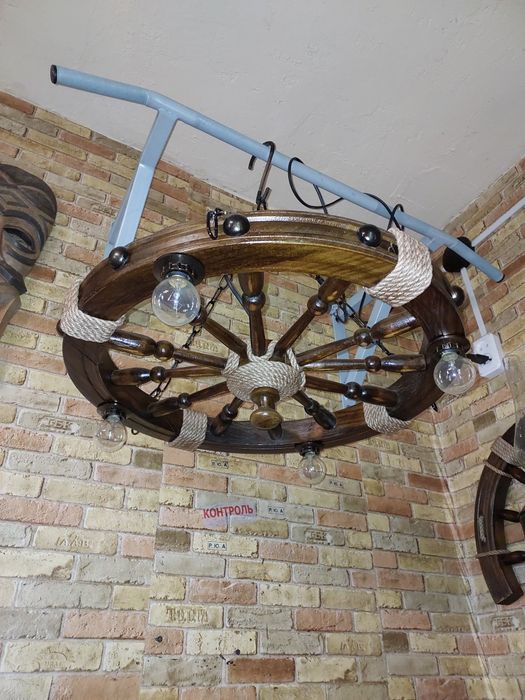 Стельовий світильник  колесо люстра старовина лофт колесо воза прядки