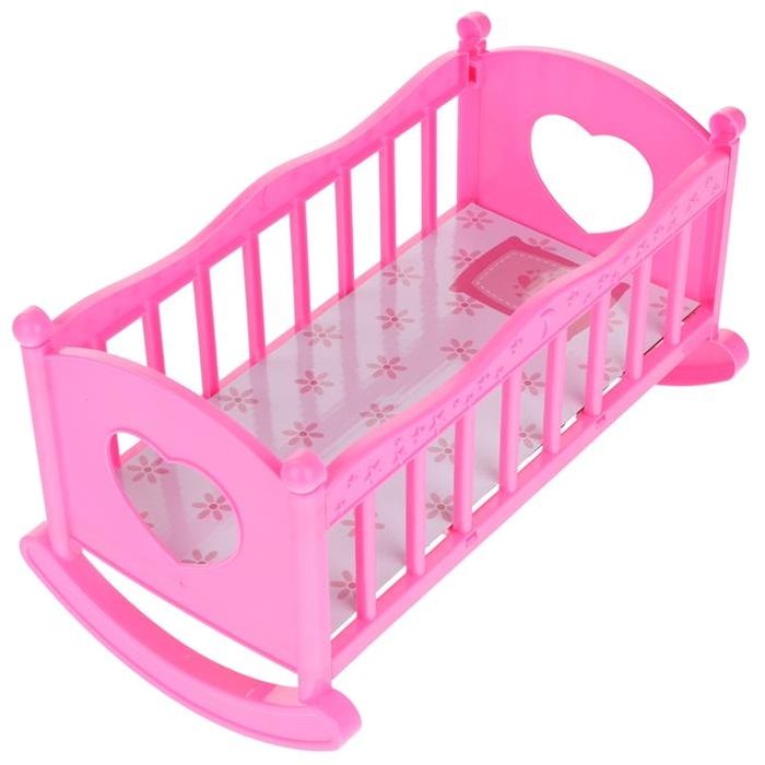 Łóżeczko Kołyska dla Lalek + Interaktywna Lalka Bobas Mówi Mama Tata