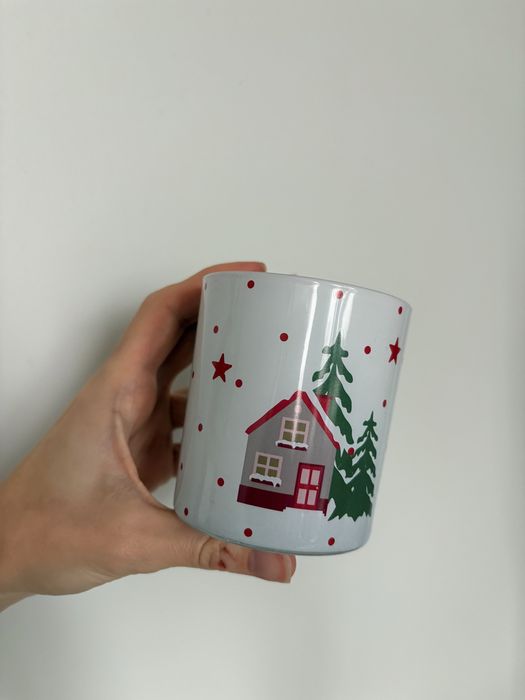 Скляний підсвічник