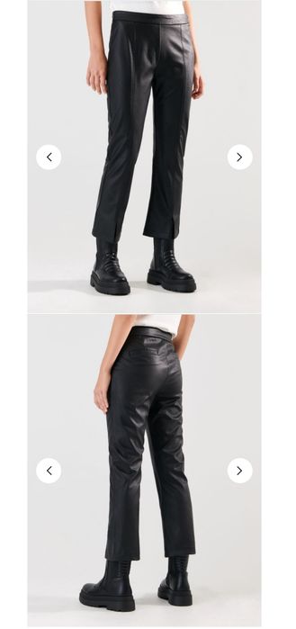 Spodnie z imitacji skóry XXS 32 przed kostkę