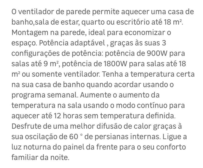 Termoventilador ceramico Novo