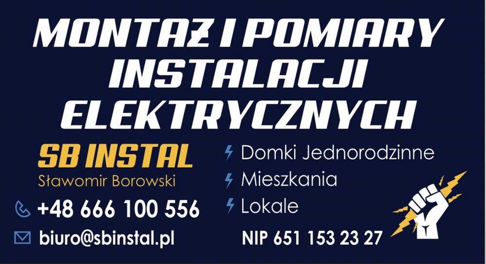 Elektryk, Usługi elektryczne, pomiary elektryczne.