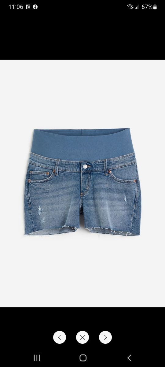 Spodenki jeansowe ciążowe H&M Mama, S