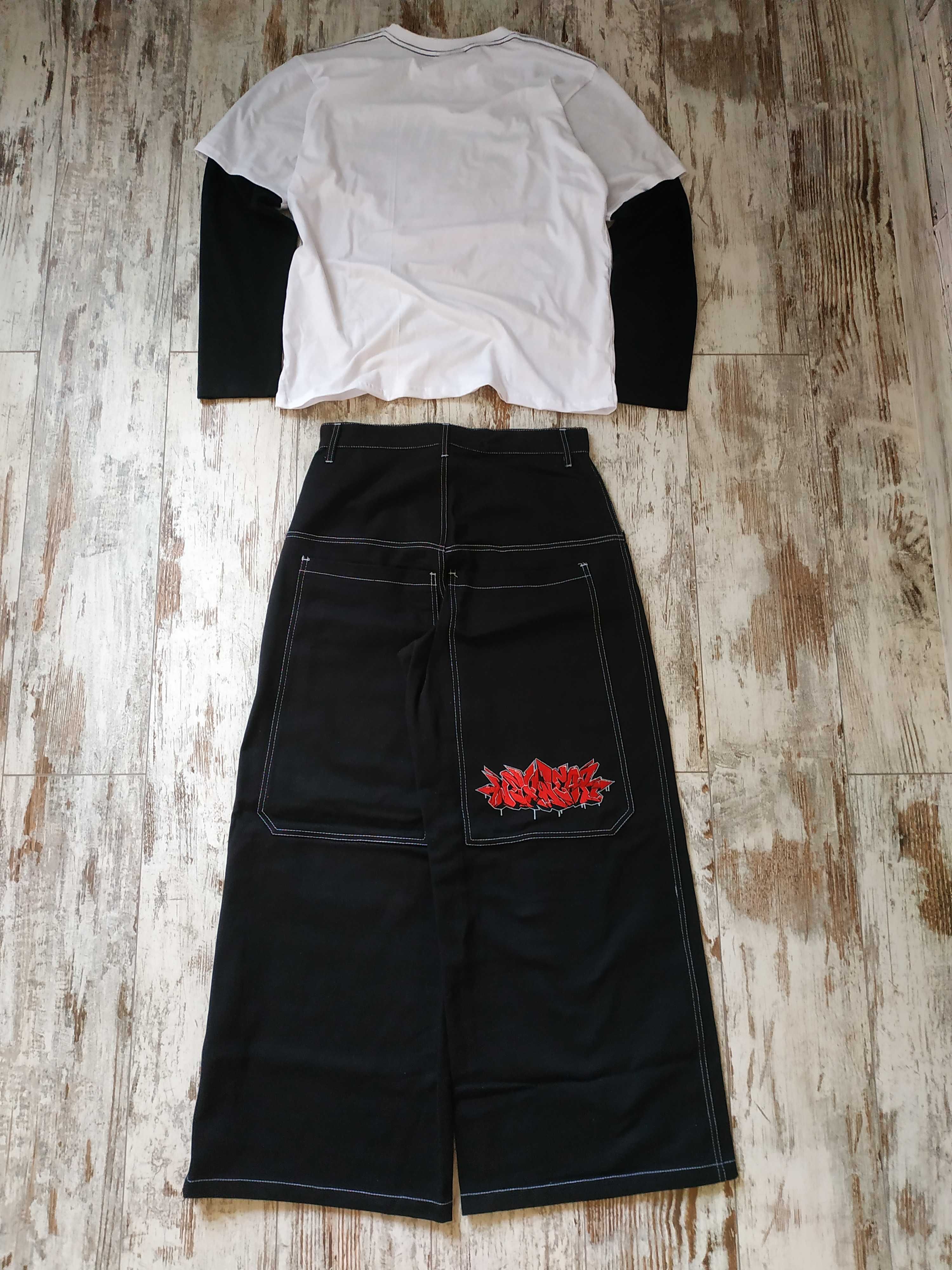Продам комплект джинси WEXWEAR + лонгслів Tapout white web sk8 Y2K