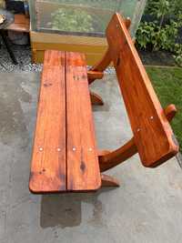 Solidna drewniana ławka ogrodowa