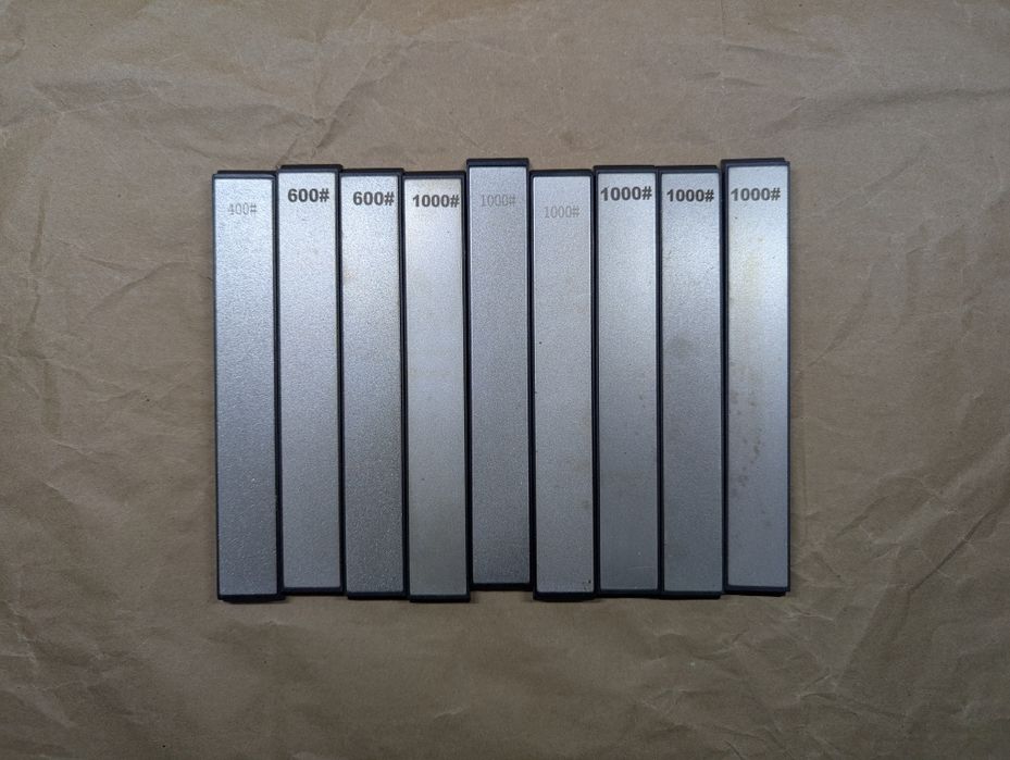 Алмaзнi бpyски для затoчyвaння ножів 9 шт